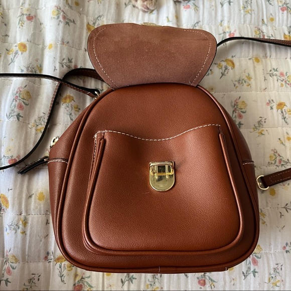 Brown Mini leather backpack - Picture 2 of 4